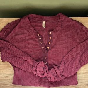 Free People thermal Henley